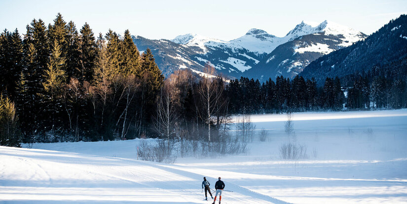 Langlaufen am Schwarzsee in Kitzbühel