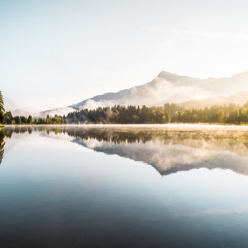 Blick über Schwarzsee auf Kitzbüheler Horn