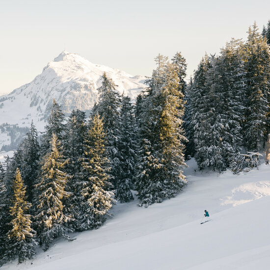 Skifahrer in Kitzbühel