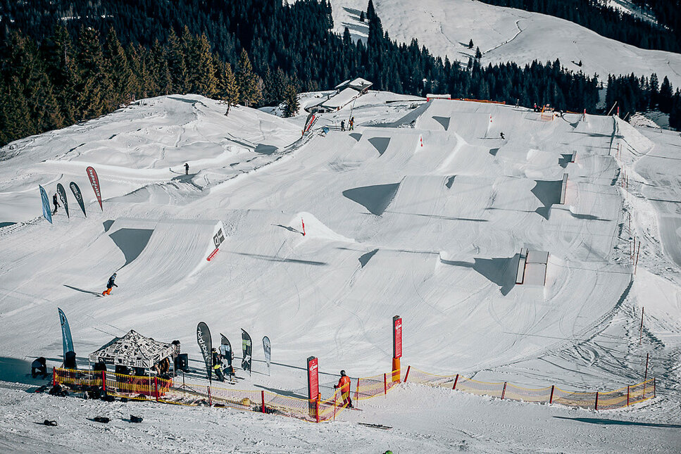 Snowpark Kitzbühel von oben