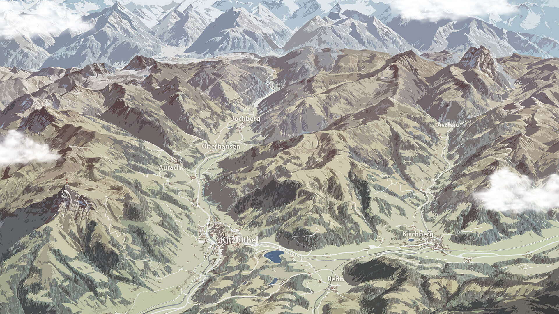 Ein weißer Flurbereich mit einer offenen Garderobe, Kissen und einem kleinen schwarzen Schild