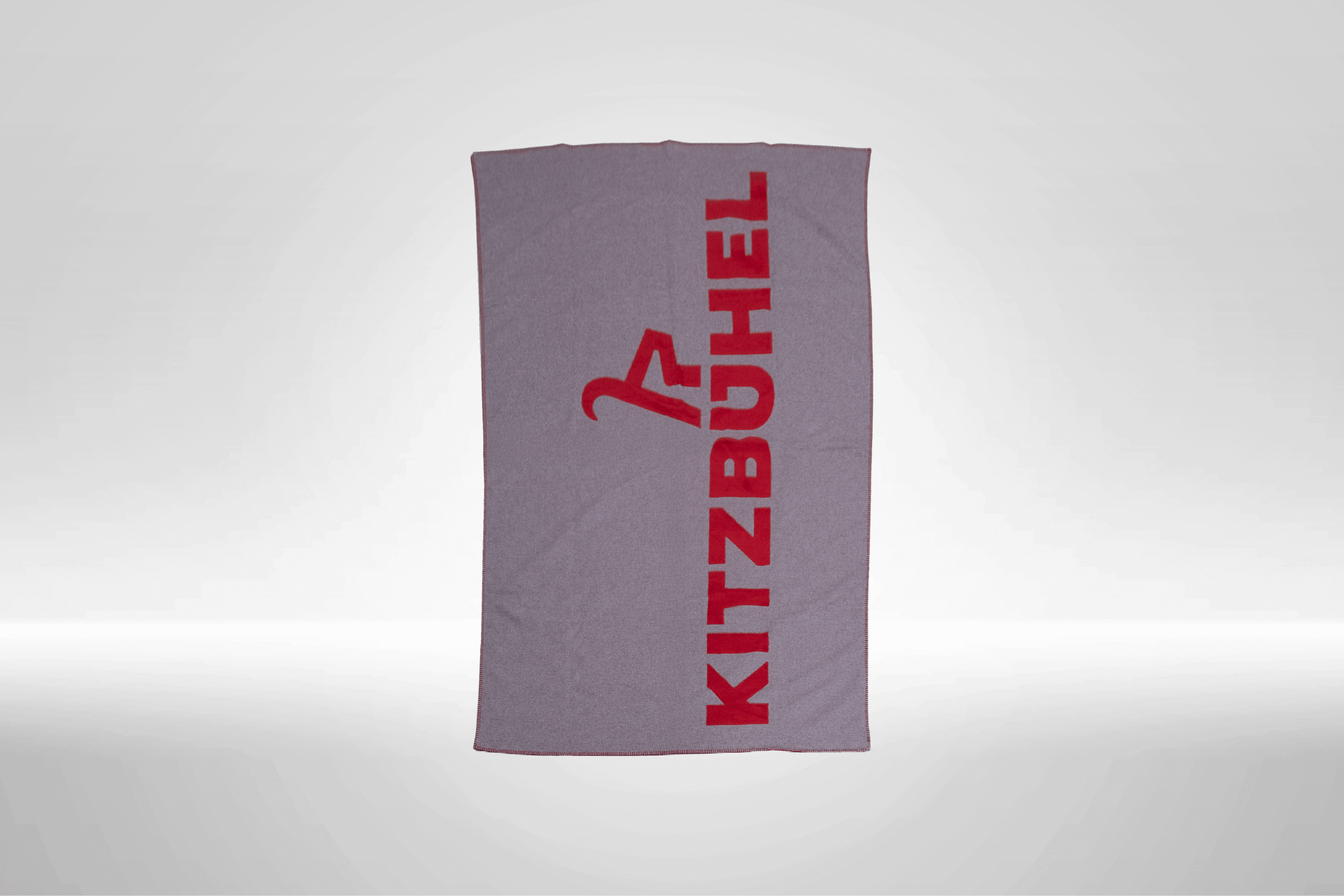 Decke mit Schriftzug grau Kitzshop